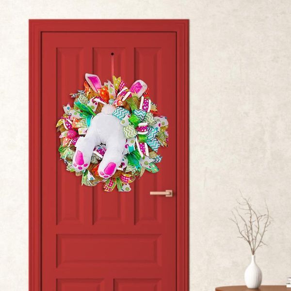 

decorative flowers & wreaths white easter wreath attachment ornaments cute cartoon d garland diy holiday decoration for window door1