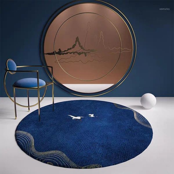 

carpets chinese retro style round shaped geometric area rug carpet, big size post modern home decoration coffee table carpet1