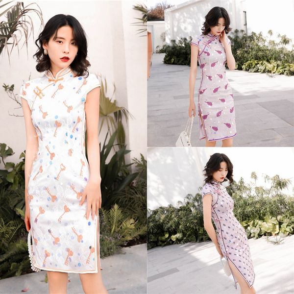 

dwzqx 2020 summer improved young short chinese cheongsam style lace dress dress lace skirt lovely girl daily skirt 4n9pa, Black;gray