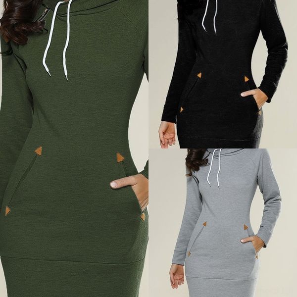 

rjda4 с капюшоном водолазка длинный с капюшоном размер dresssweater 8 5 рукав водолазки с длинным рукавом цвет платья свитер платье 5 цвет 8, Black