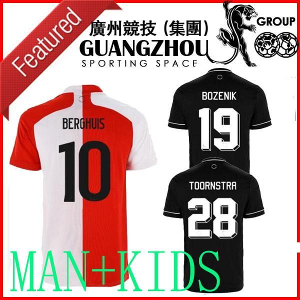 

20 21 feyenoord rotterdam away home soccer jerseys kids child berghuis sinisterra senesi fer jorgensen 2020 2021 jersey football shirts, Black