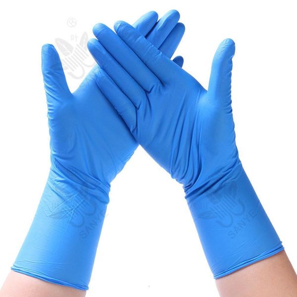 

extended 50pcs nitrile thicken rubber disposable food gloves for industrial r z6tw