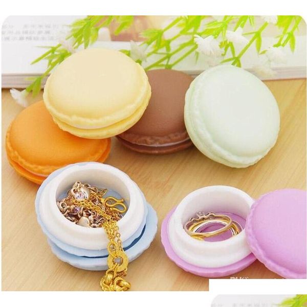 

wholesale gifts box cute candy color macaron mini cosmetic jewelry storage box case birthday gift display lgk03 voizs, Black;white