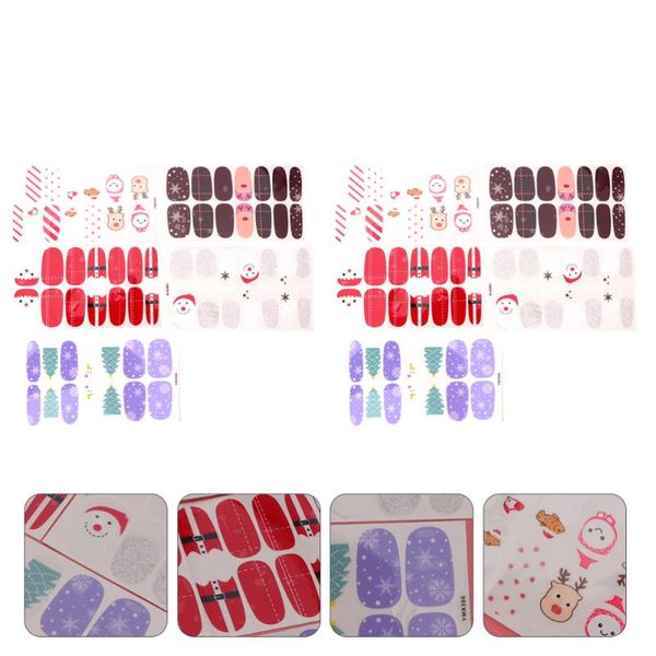 

10 sheets manicure stickers delicate shiny nail stickers diy handmade nail art decals for girls ladies, Black