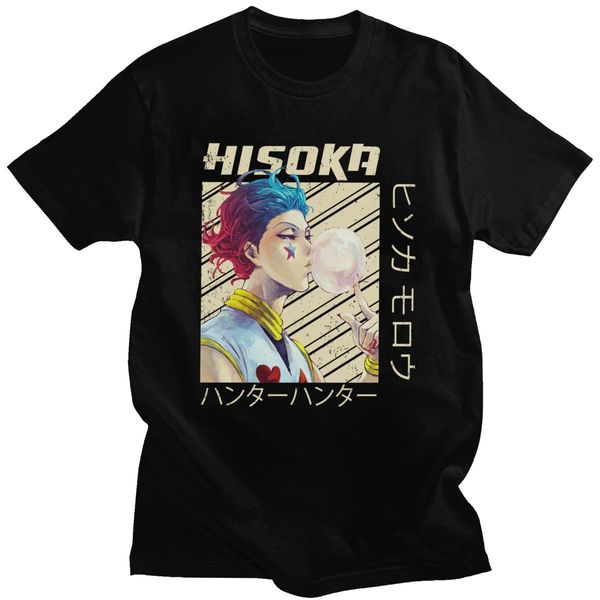 

мода хисока morow hunter x hunter tshirt с коротким рукавом аниме morou га hxh tee pure вентиляторы мерч спорт толстовка с капюшоном толстов