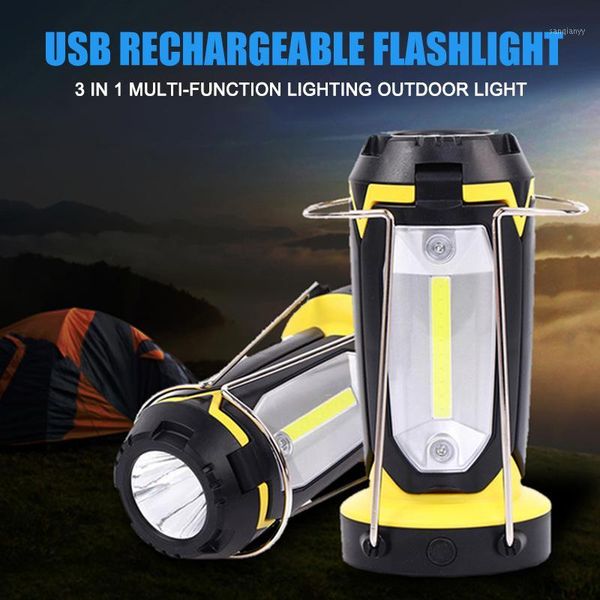 

portable lanterns 2021 3-in-1 led camping lantern rechargeable desk lamp light for hiking fishing outdoor l9 #21