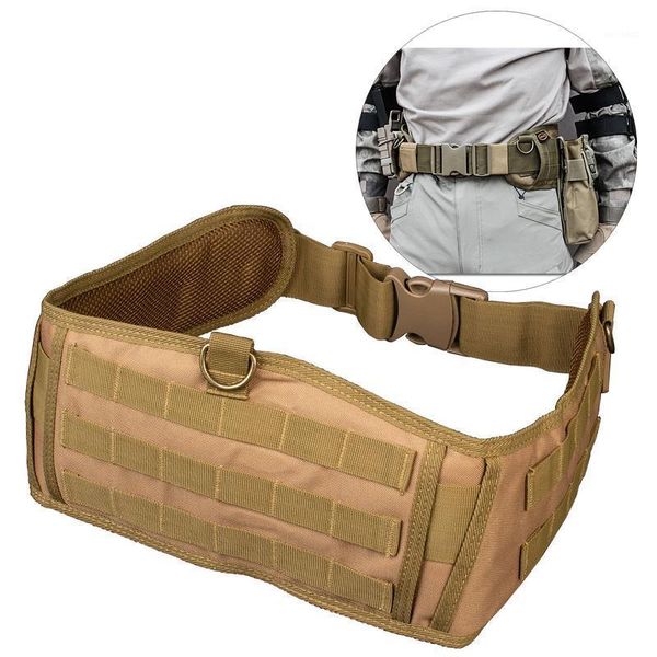 

waist support outdoor nylon tactical army equipment molle combat battle load bearing belt cummerbunds waistband1, Black;gray