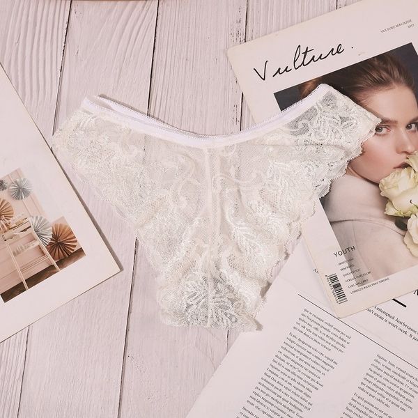 

1d5o 3 string panties underwear low lace thong g pcs briefs lingerie woman thong t-back lace female woman waist womens panties, Black;white