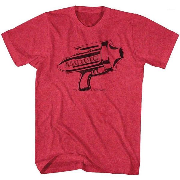 

men's t-shirts flash gordon t-shirt ray gun red heather tee1, White;black