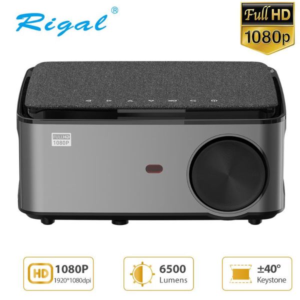 Projetores Rigal RD828 1080P Full HD Projetor WiFi Multiscreen Projeto Nativo 1920 x Smartphone Beamer 3D Home Theater Video Cinema