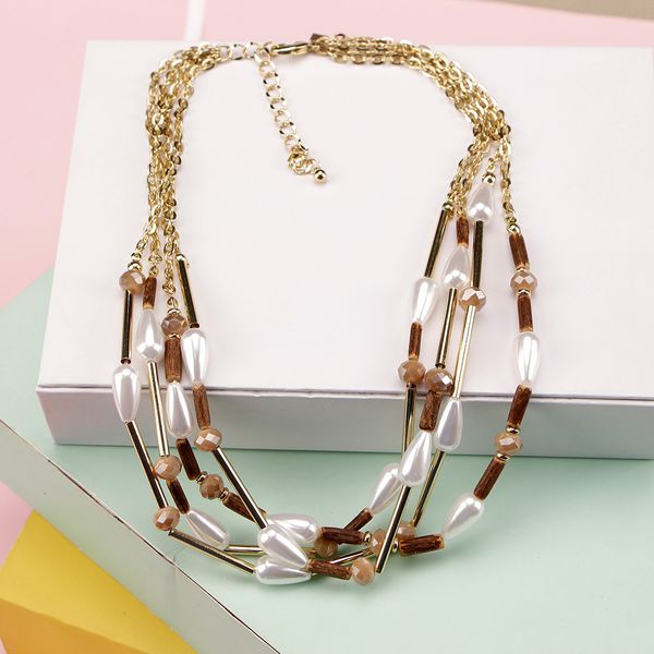 

ins style fashion multi-layer clavicle neck chaoren street p personalized versatile necklace accessories sweater chain, Silver