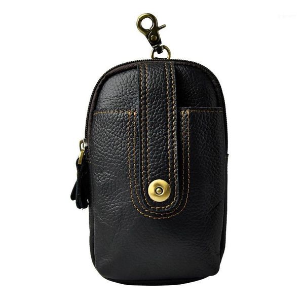 

fashion real leather small summer pouch hook waist pack bag cigarette case phone pouch waist belt bag 0121