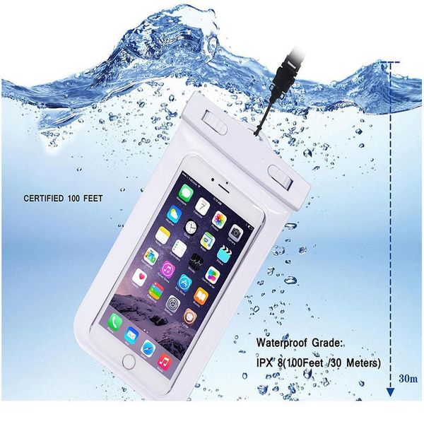 

universal waterproof mobile phone case for iphone xs x 8 11 7 samsung s9 clear pvc sealed underwater smart phone d jllvrd