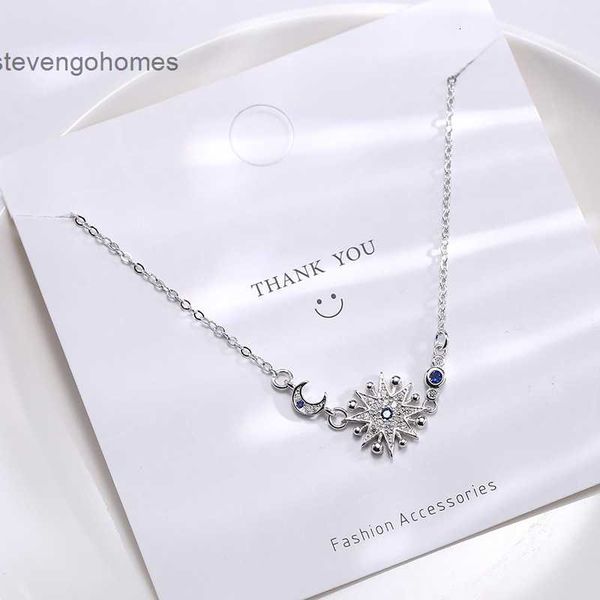 

star wanying jewelry sun pendant s925 sterling silver moon necklace net red collar chain a099