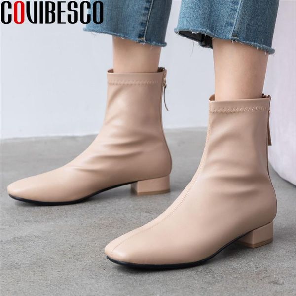 

covibesco fashion square toe handmade shoes for women 2020 autumn winter shallow high heels pumps party office lady shoes woman, Black
