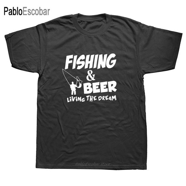 

funny fishinger beer fish fisherman sporter men summer cotton harajuku short sleeve streetwear black hoodie designers t shirts sweatshirt