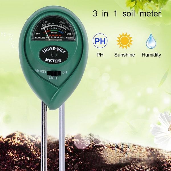 

3 in 1 plant flowers ph tester moisture measuring humidity light meter hydroponics analyzer gardening detector