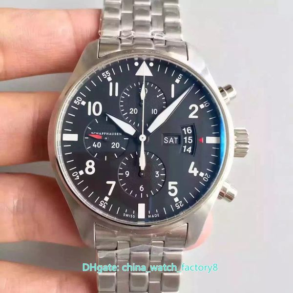 

6 style zf maker super quality watches 43mm pilot's classic iw377710 chronograph workin cal.79320 movement mechanical automatic mens wa, Slivery;brown