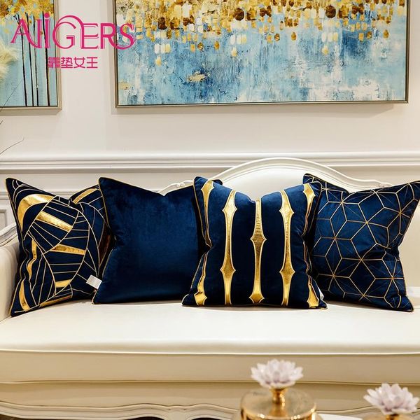 

avigers luxury blue cushion covers decorative pillow cases appliqu throw pillowcases 45 x 45 50 x 50 cushion for sofa wmtueo