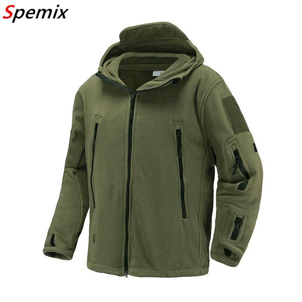 

us uk military fleece tactical jacket men thermal warm hooded coat outdoors pro military softshell hike outerwear army jackets 201013, Black;brown
