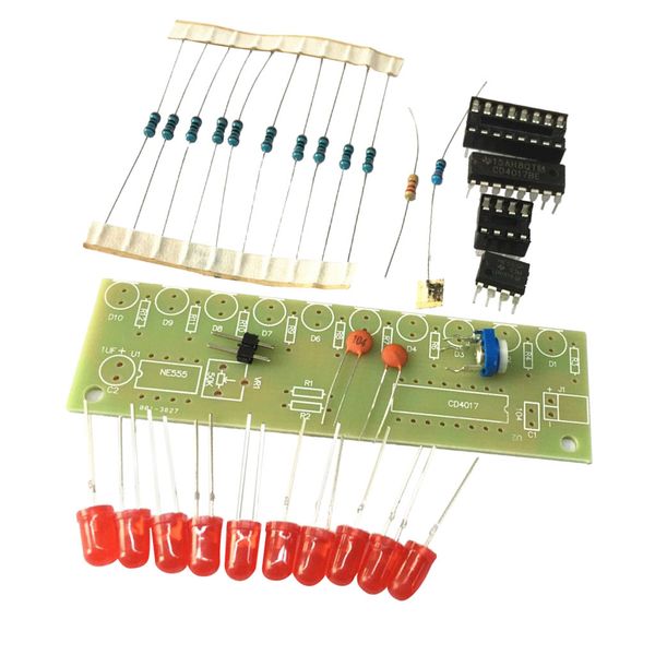 

ne555 + cd4017 воды лампа 3-5v стабильного люкс diy комплекты 10 way лампа diy