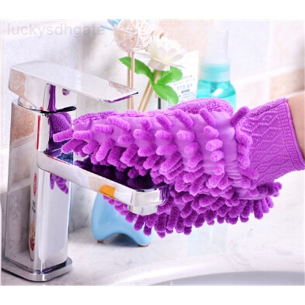 

creative cleaning gloves microfiber chenille glove soft coral car cleaner duster window washing tool