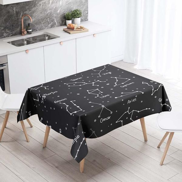 

magnificent tablecloth 3d printing cosmos starry design table decoration on rectangluar table1