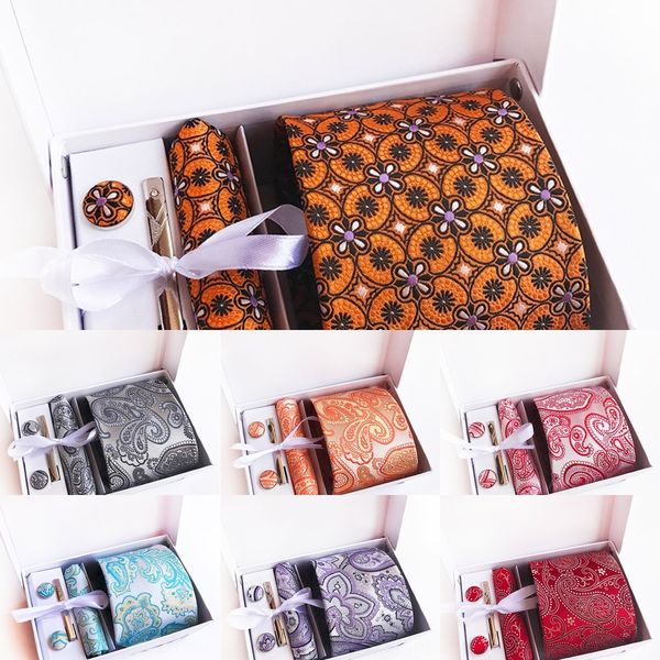 

mefr jacquard men suit paisley 8cm ties box retro british necktie cravat handmade wedding neck ties gentleman silk scarves man business tie, Black;blue