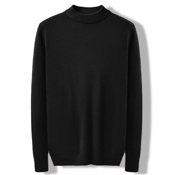 

men's sweaters varsanol vintage mens sweater winter 2021 korean style mock neck knitted men long sleeve bussiness pullovers knitwear, White;black