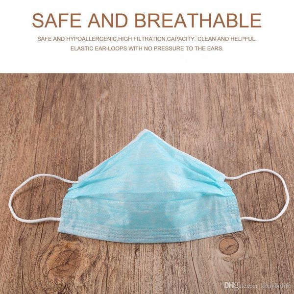 

anti-dust protection masks filter masque disposable three-layer non-woven germ mouth nose face dustproof mask with bagut3z