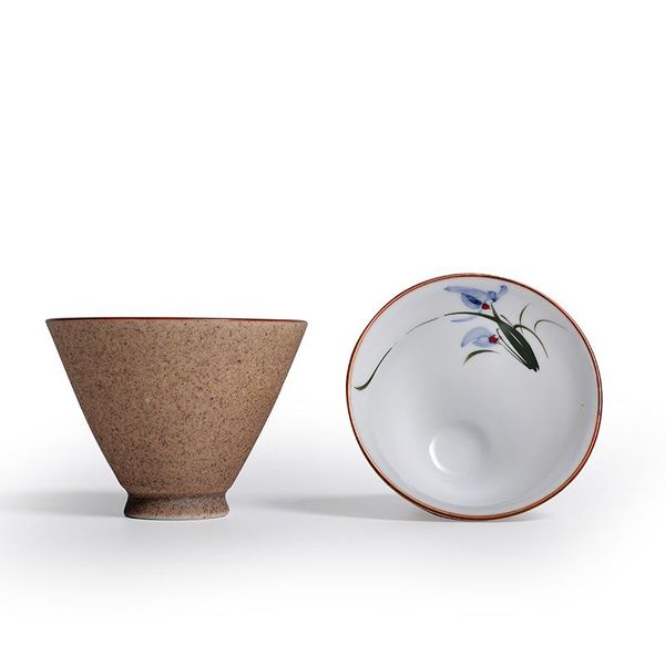 

chanshova traditional chinese handmade color glaze pottery teacup 60 65ml flower pattern china ceramic tea cups h151 bbybyv packing2010