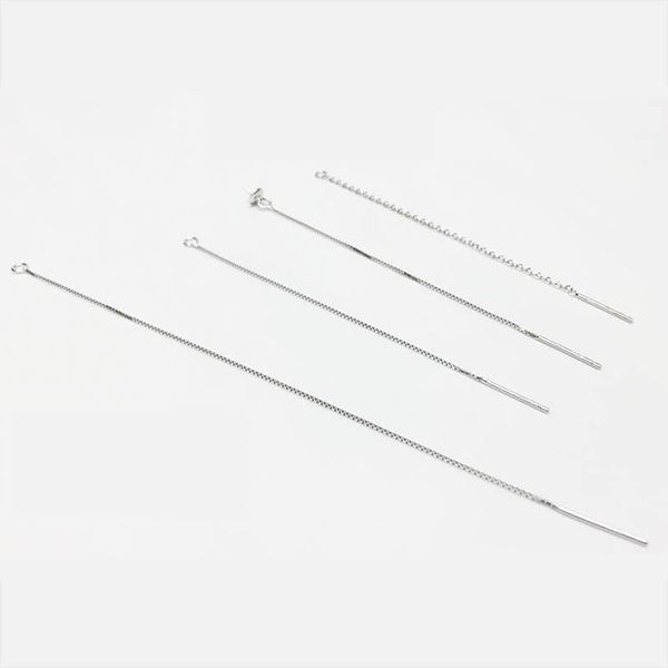 

925 sterling silver ear line 8 12cm earrings chain charm for diy jewelry making finding long tassel earring accessoriessupplier h wmtqzl
