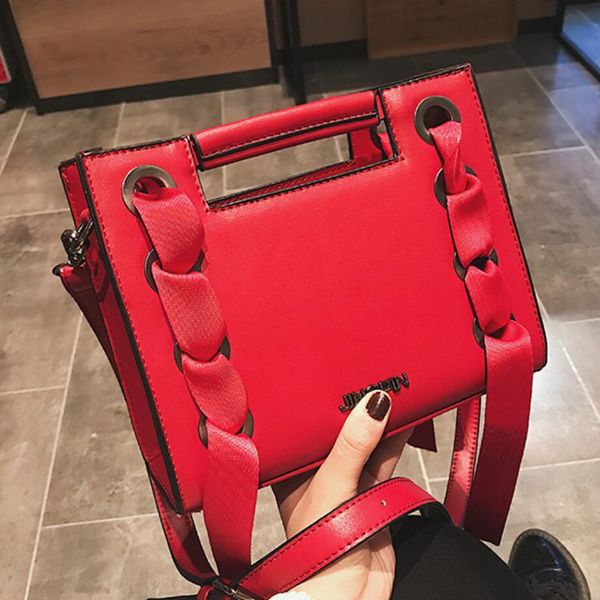 

elegant female tote bag 2020 fashion new pu leather women's designer handbag ribbon shoulder messenger bag purses