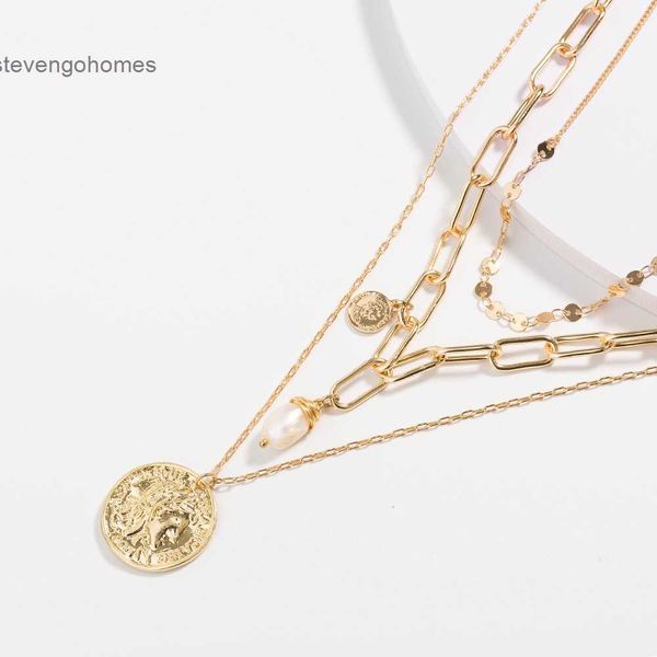 

tag selling butterfly pearl multi layer fashion necklace accessories, Silver