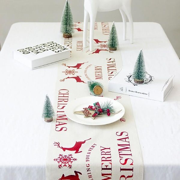 

year elk christmas xmas new runners tablecloth dinner decoration for home table cover party supplies