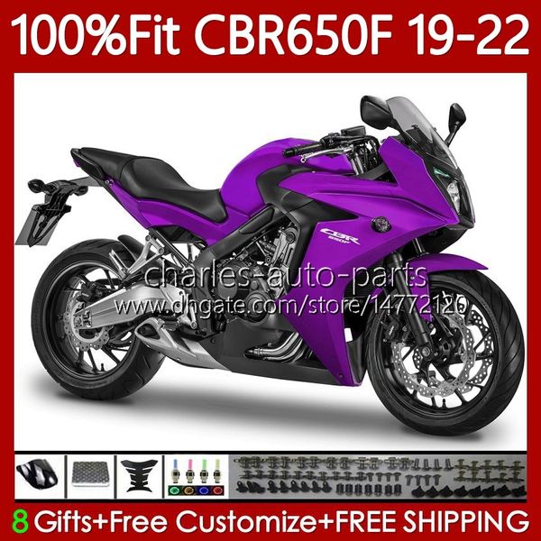 Fairings de injeção para Honda CBR-650F CBR 650 cc CBR650 F 2019 2020 2021 2022 Corpo quente roxo 110NO.69 CBR-650 650cc CBR 650F 2019-2022 CBR650F 19 20 21 22 OEM Bodywork