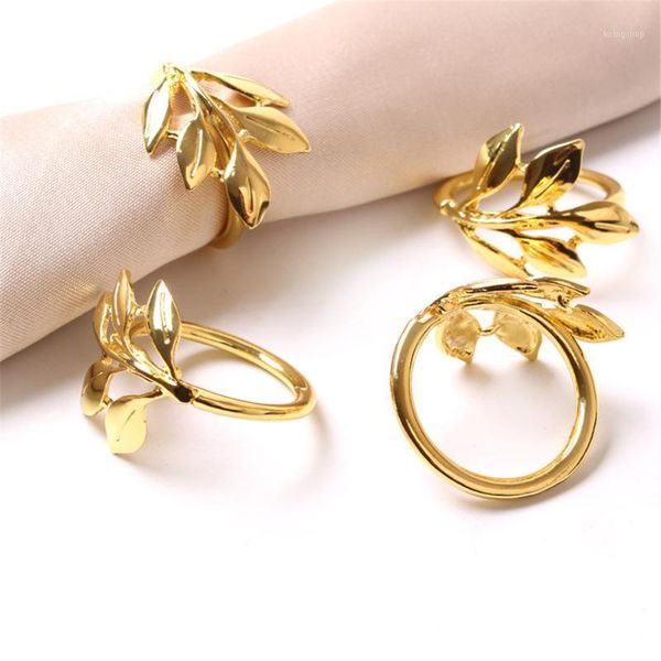 

fall leaves napkin rings christening bangle metal napkin holder wedding gifts baptismal shower party decor1