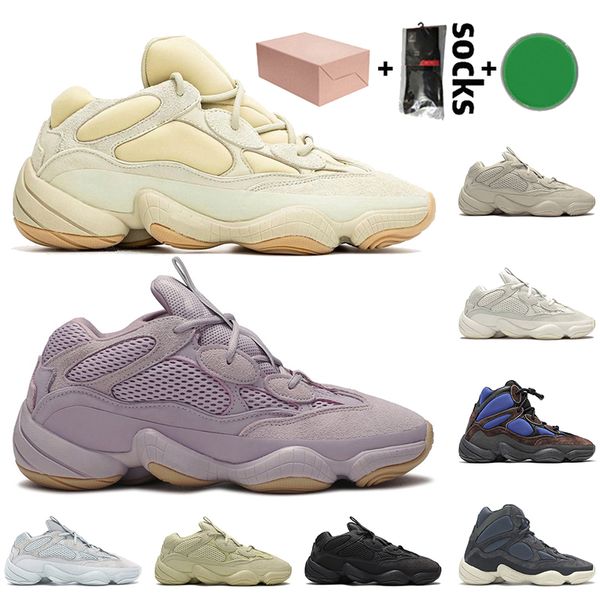 

2020 with box kanye west 500 running shoes stone soft vision blush super moon yellow utility black bone white women sneakers mens trainers