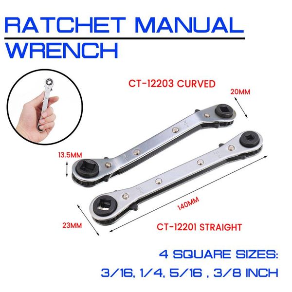 

1/4 3/8 3/16 5/16 ratchet manual wrench air conditioning refrigeration valve professional tools wrench tool