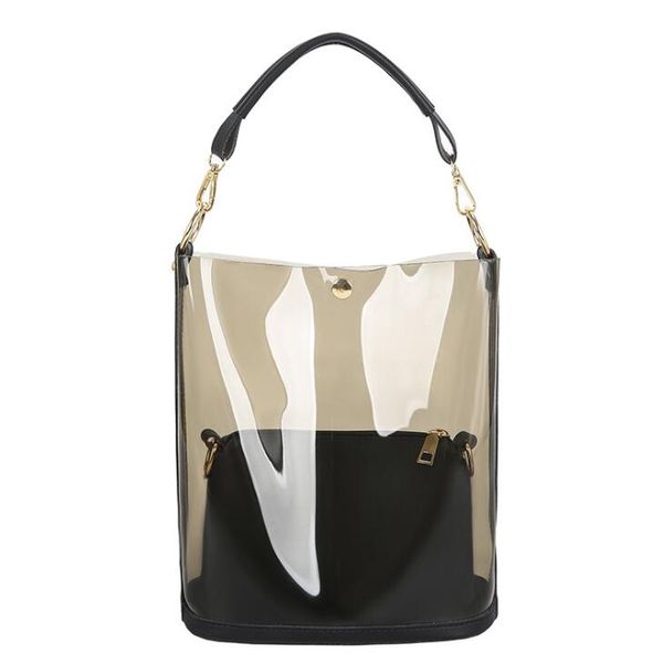 

transparent bucket bag women handbags purse fashion shoulder bags composite bag crossbody totes