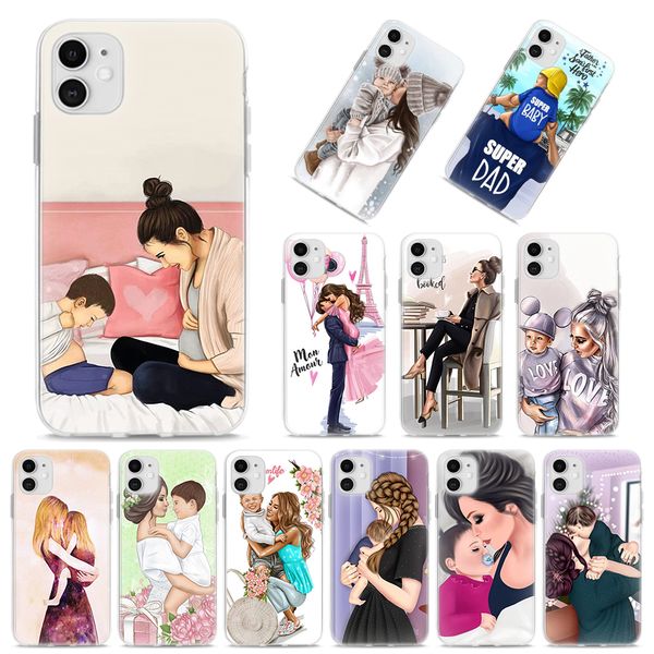 

vipcase для iphone 12 mini xr x xs max se 6 6s 7 8 plus 5s 11 pro clear тпу мягкий телефон обложка мама baby girl queen