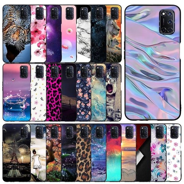 

a52 case 52 slim clear transparent cute painting soft tpu silicon back cover for oppo a72 2020 a 72 phone cases shell