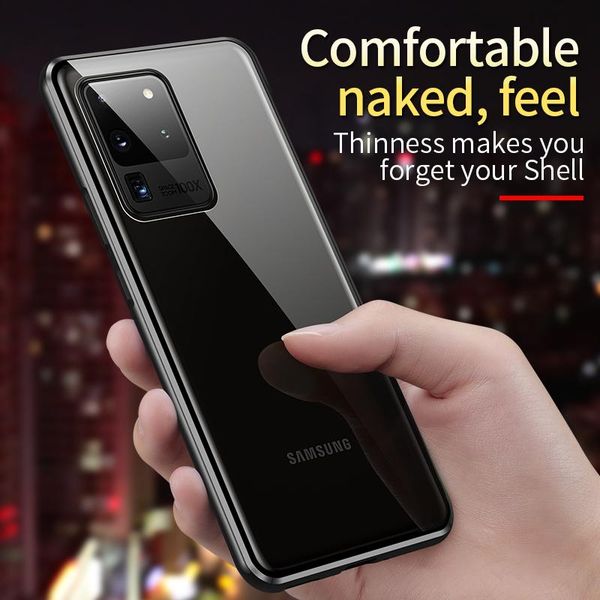 

magnetic double sided glass case for samsung galaxy s20fe s20 s10 s9 s8 plus m21 m31 m51 a51 a71 a70 a50 h sqcdwf