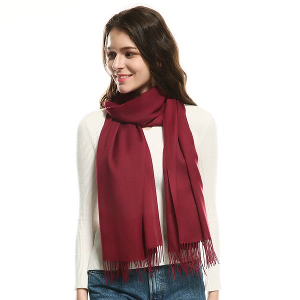 

new autumn winter warm scarf men women cashmere fashion tassel shawl scarves solid color thermal scarves vtky2138