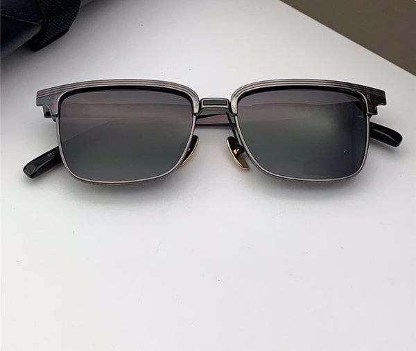 

aristocrat drx2076 new sunglasses men metal retro titanium sunglasses fashion style plate frame uv 400 mirror with advanced box, White;black