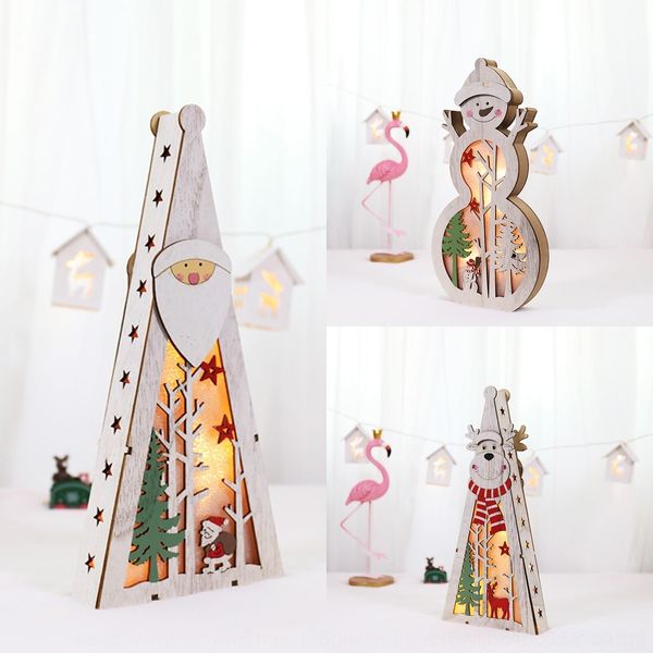 

ovvyv christmas luminous tree luminous decorated accessories u05up snowman santa claus ornaments wooden christmas tree accessories
