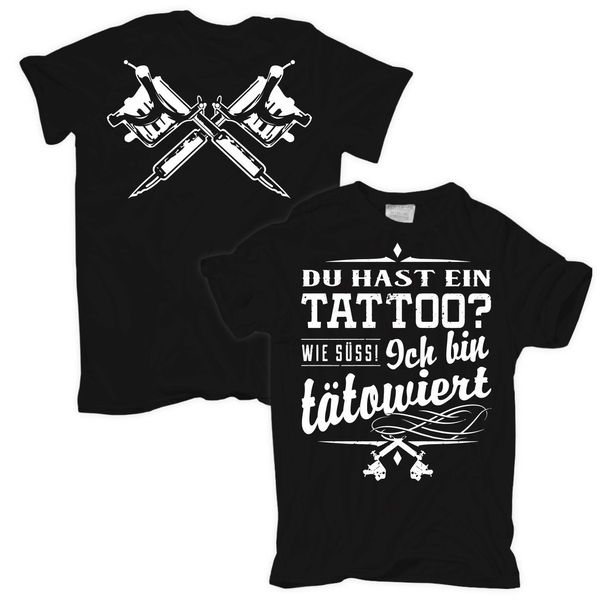 

new short t-shirt du hast ein tattoo ich bin geschenk short tee summer tee shirt sport hooded sweatshirt hoodie