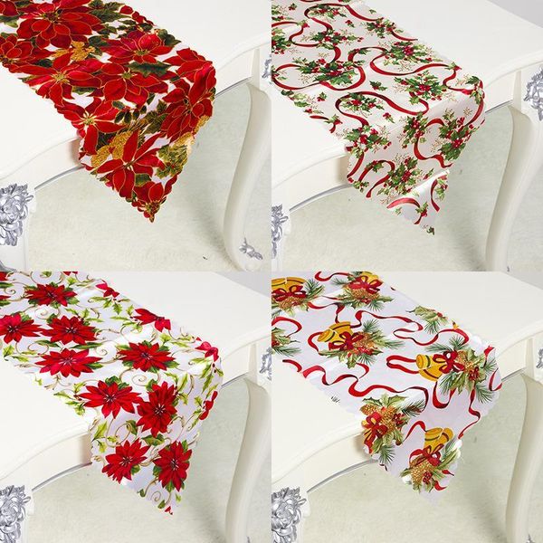 

christmas decorations t tablecloth flag table runner ma home party decorative santa claus tapestry runners1