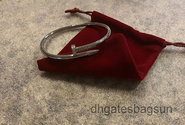 

nail bracelet titanium stainless bangle size 17, Black