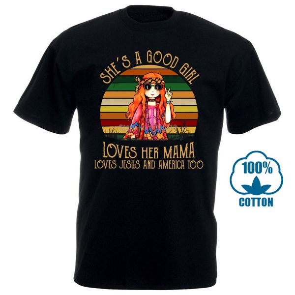 

hippie she's a good girl loves her mama love jesus vintage tshirt men s 6xl 010478 sport hooded sweatshirt hoodie